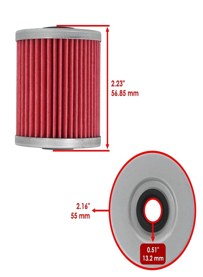 Caltric compatible with 3 Pack Oil Filter Kawasaki 650 Klr650 Klr-650 1987-2018 16099-004 - Image 2