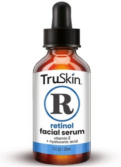 TruSkin Retinol Serum for Face – Gentle Anti-Aging Serum with Retinol, Hyaluronic Acid, and Vitamin E for A More Youthful Feel – Skin Care Made to Improve Fine Lines, Wrinkles and Skin Tone, 1 fl oz