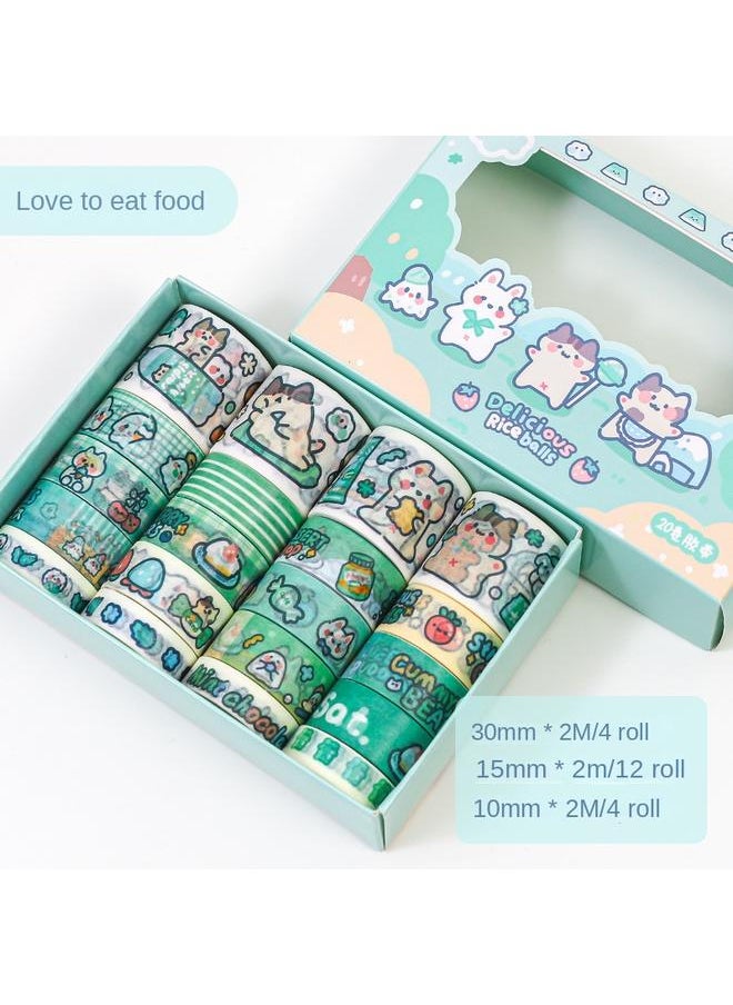 Bluejw - Roll Hand Account Tape Full Set Of Net Red Hand Account Stickers And Paper Film Suit Color Cute Children High Color Value - Image 1