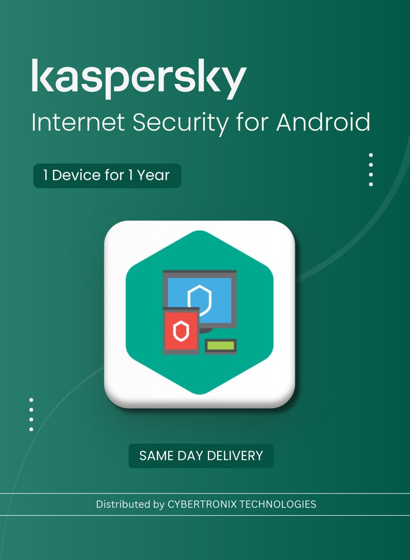 Kaspersky كاسبرسكي إنترنت سكيورتي لأندرويد | جهاز واحد لمدة سنة واحدة | ترخيص رقمي | توصيل في نفس اليوم