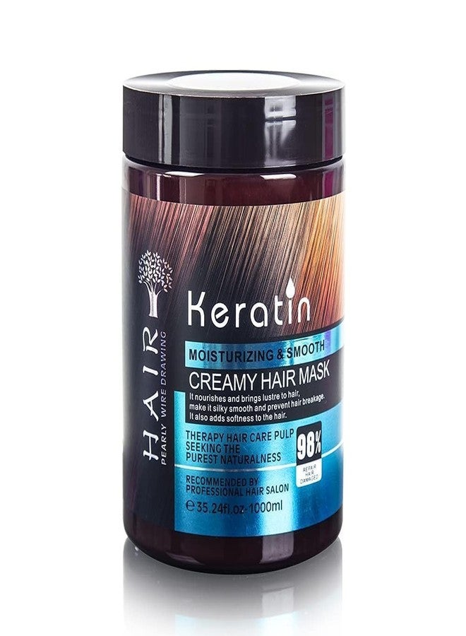 New Professional Keratin Cream Hair Mask, Floral Keratin Hair Mask, Moisturizing & Smoothing For Dry Damaged - 800 Gm,1 Count.