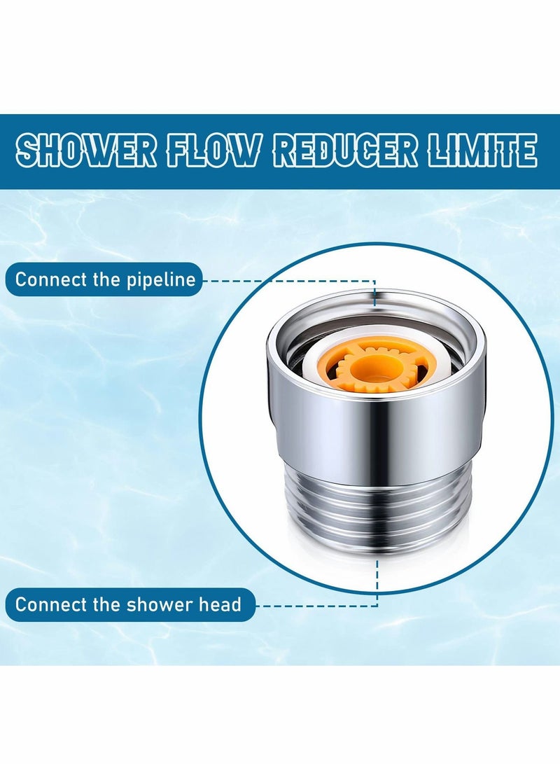 NIBEMINENT 4 Pcs Shower Flow Reducer Limiter Set, Head Restrictor Water Saver Adapter Set for Hotel Bathroom Toilet - Image 5