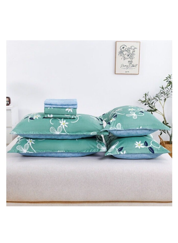 PROMASS 6-Piece King Size Duvet Cover Set, 1 Duvet Cover + 1 Fitted Sheet + 4 Pillow Cases, Microfibre, Gumbo - Image 3