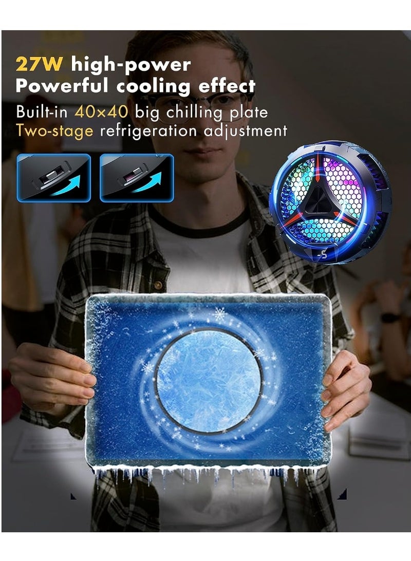 IPad Cooler,Magnetic Tablet Cooler For Ipad/surface pro/Samsung Tab,Compatible For Steam Deck,Universal Radiator With Temperature Display For Mobile Gaming,Tiktok Live Streaming  - Image 4