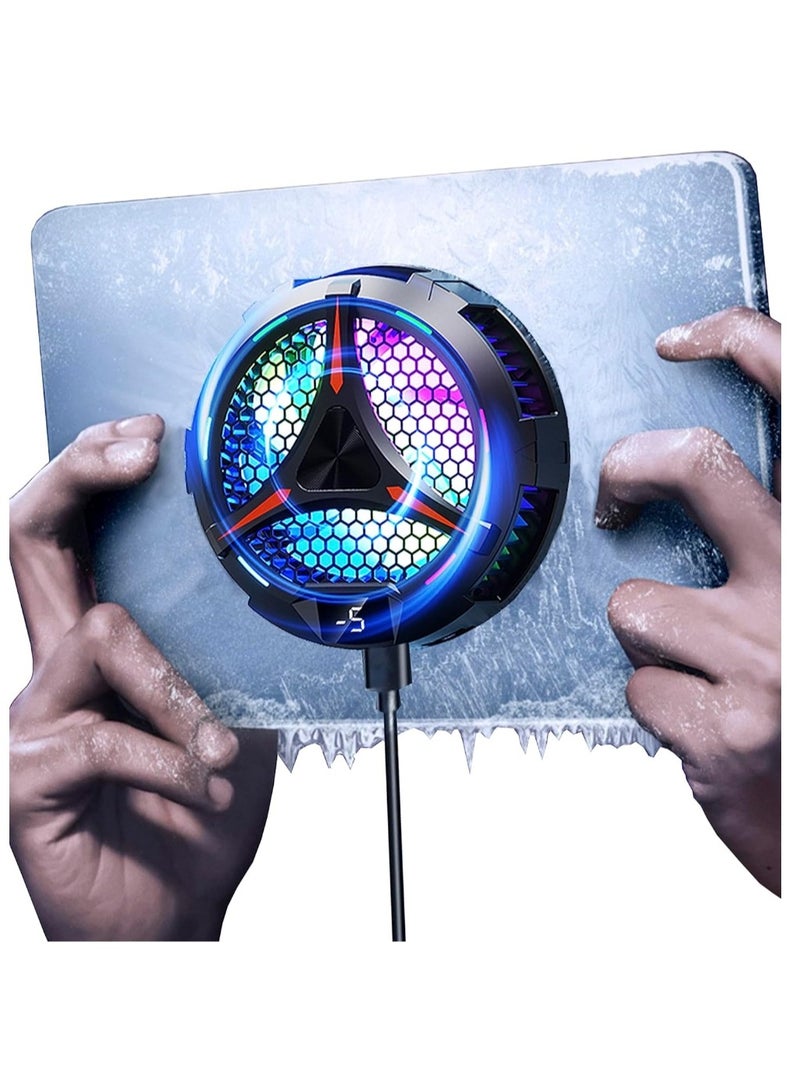 IPad Cooler,Magnetic Tablet Cooler For Ipad/surface pro/Samsung Tab,Compatible For Steam Deck,Universal Radiator With Temperature Display For Mobile Gaming,Tiktok Live Streaming  - Image 1