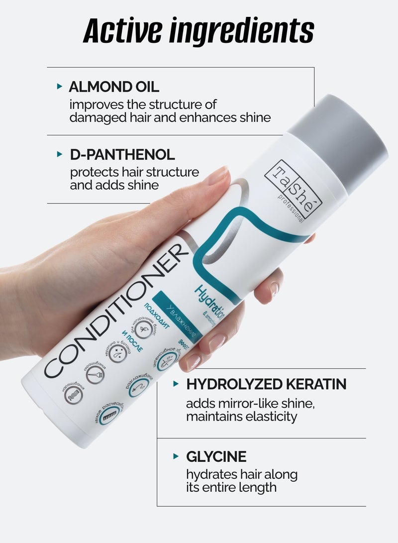 تاش بلسم "ترطيب وتنعيم" 300 مل ، يرطب وينعم الشعر على الفور بطول كامل ، والشعر ناعم وناعم وحريري بعد الاستخدام الأول - Image 3