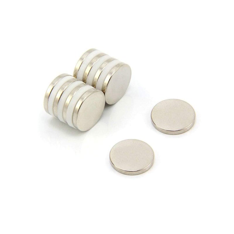 FIRST4MAGNETS مغناطيس عالي الأداء من نوع N52 من النيوديميوم، مثالي للاستخدام في الفنون والحرف اليدوية وصنع النماذج والأنشطة الهواية والمكتب والمنزل – قطر 15 مم × سمك 2 مم – قوة شد 2.4 كجم – عبوة تحتوي على 10 قطع. - Image 1