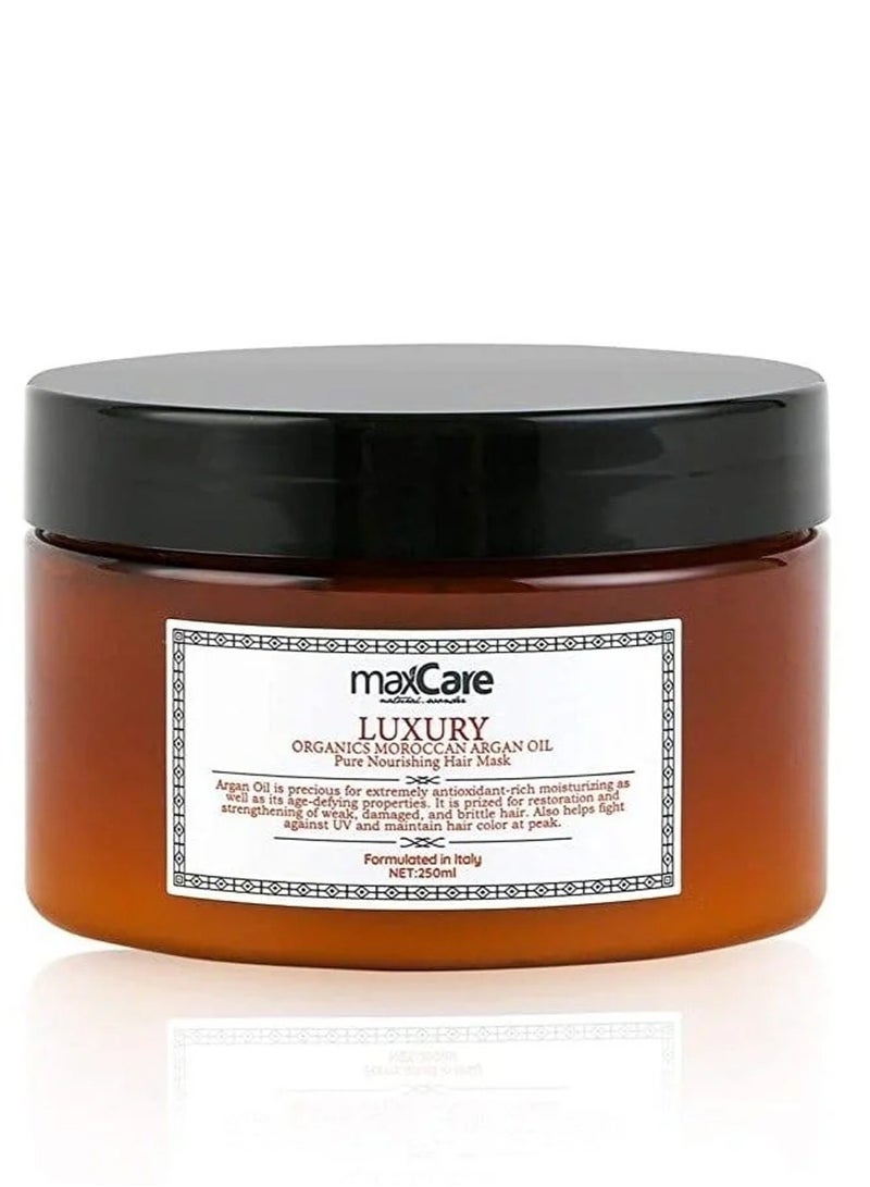 MaxCare Luxury Organics Moroccan Argan Oil  Pure Nourishing Hair Mask