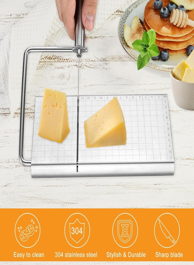 WarmHut Cheese Slicer Wire Cutter, Stainless Steel Cheese Cutter Board Guillotine with 5 Wire replacements for Block Cheese, Butter, Blue Cheese Multipurpose Slicer (X-Large) - Image 5