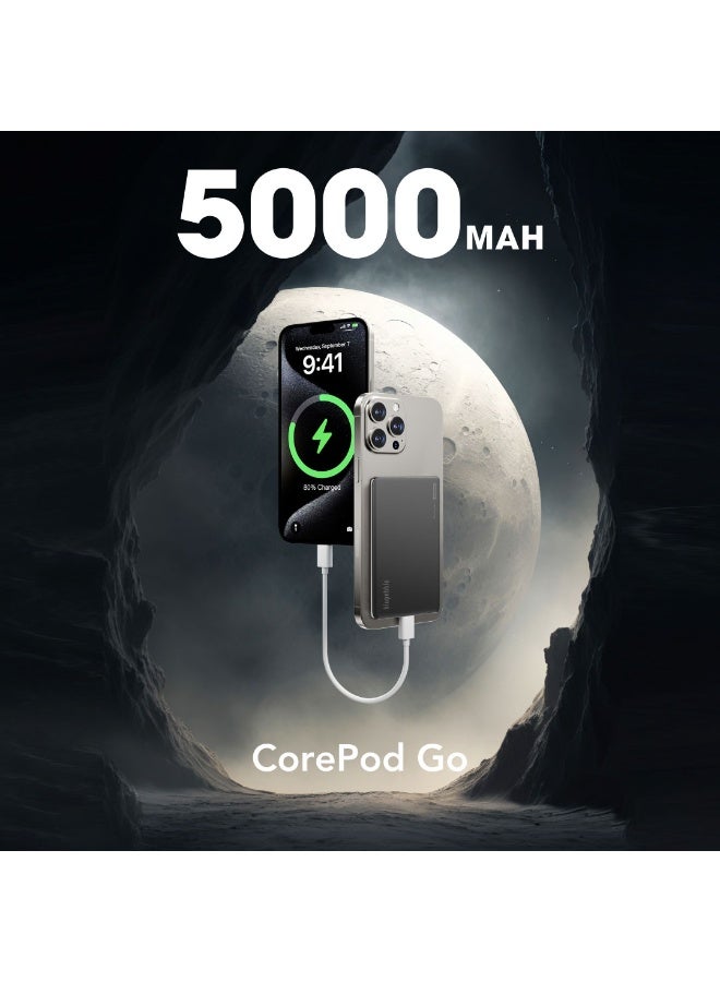 blupebble CorePod GO 5000mAh MagSafe Power Bank for iPhone – 15W Magnetic Wireless Charging Portable Slim Power Bank USB-C PD 20W Fast Charging Compact Travel Charger - Image 3
