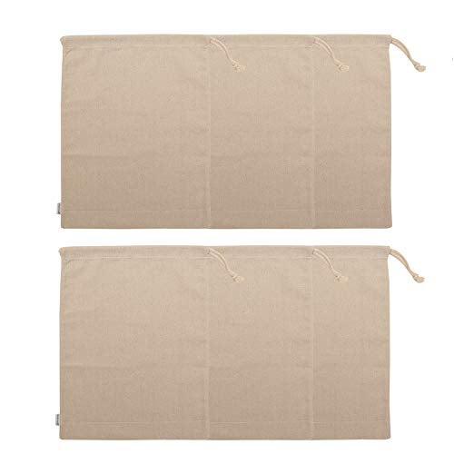 Augbunny Cotton/Linen Blend 14- by 17-1/2-inch Muslin Produce Bags with Drawstring, 6-Pack - Image 3