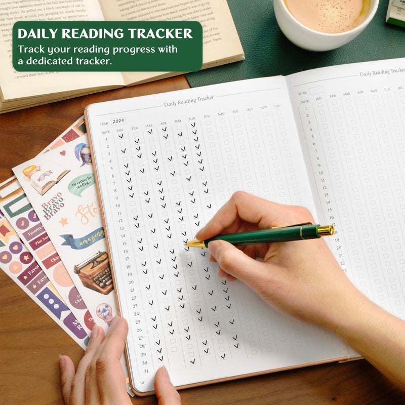 Legend Planner Legend Reading Journal for Book Lovers â€“ Reading Log Tracker for Adults & Kids â€“ Book Nerd Gifts & Accessories, 180 Reviews (Mint Cream) - Image 5