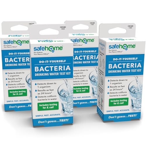 Safe Home® DIY Bacteria in Water Test Kit – Results as Fast as 24 Hours – Detects 50 Different Species of Coliform Bacteria – EPA Lab Certified – Made in the USA – (4 Pack) - Image 1