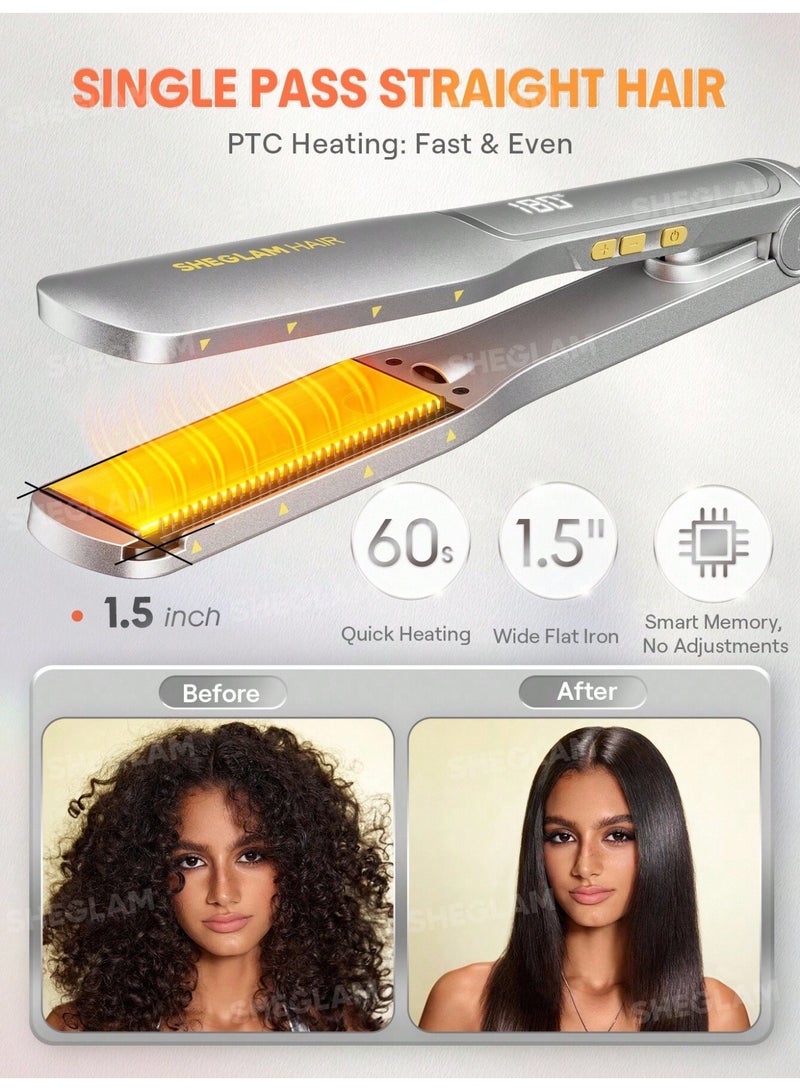 SHEGLAM Sleek Chic Wide Glide Straightener - Image 3