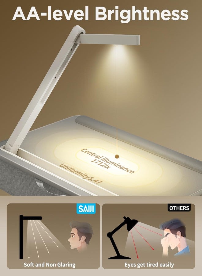 سايجي طاولة سايجي المحمولة مع إضاءة LED، صينية محمولة للكمبيوتر المحمول مع وسادة - تناسب أجهزة الكمبيوتر المحمولة حتى 17 بوصة وأجهزة ماك بوك، طاولة محمولة للسرير والأريكة، طاولات محمولة للكتابة والقراءة - Image 3