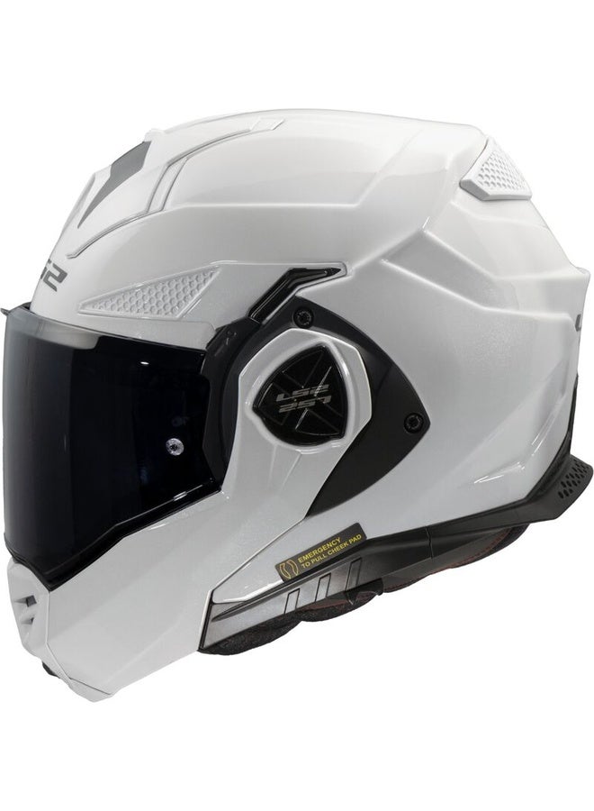 ADVANT X Modular Motorcycle Helmet Gloss White Size XXL | Flip-Up 180° Modular Helmet
