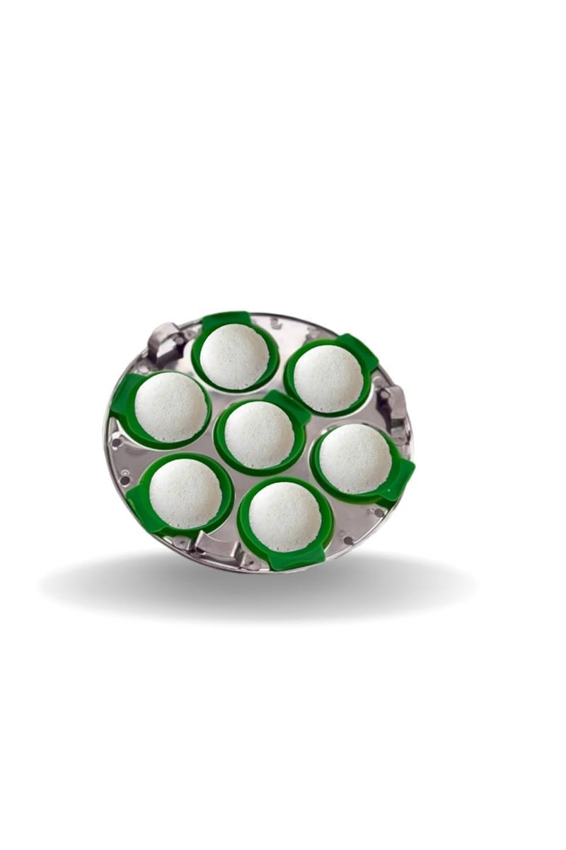 AENCI ENTERPRISE AENCI Premium Silicone Idli I Idly Maker I Idli Liners Original, Green | | Multipurpose- Dhokla Maker | Cupcake I Muffin Maker | Non -Stick | Perfect round shaped Idlis I Food Grade Silicone | BPA Free | Minimum Wastage of Batter | No greasing | Oven, Microwave & Dishwasher Safe (Green (pack of 2) pcs-16) - Image 3