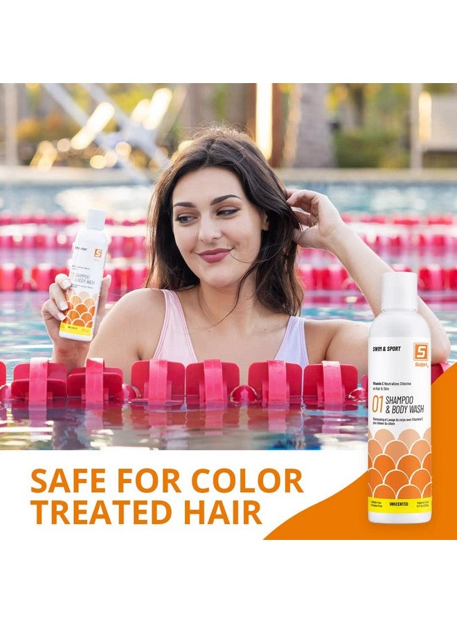 سولبري شامبو الكلور وغسول الجسم للأطفال - بدون رائحة مع فيتامين سي، 8 أونصة سائلة - Image 4