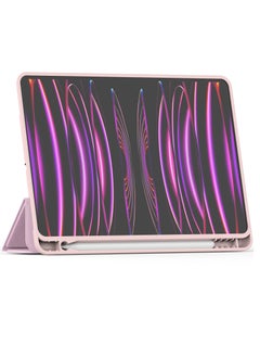 Terra iPad Terra Cover for Apple iPad 12.9/2018/2020/2021/2022 Inch with Smart Pen Holder Slim Smart Cover with Fabric Stand Pink  - Image 3