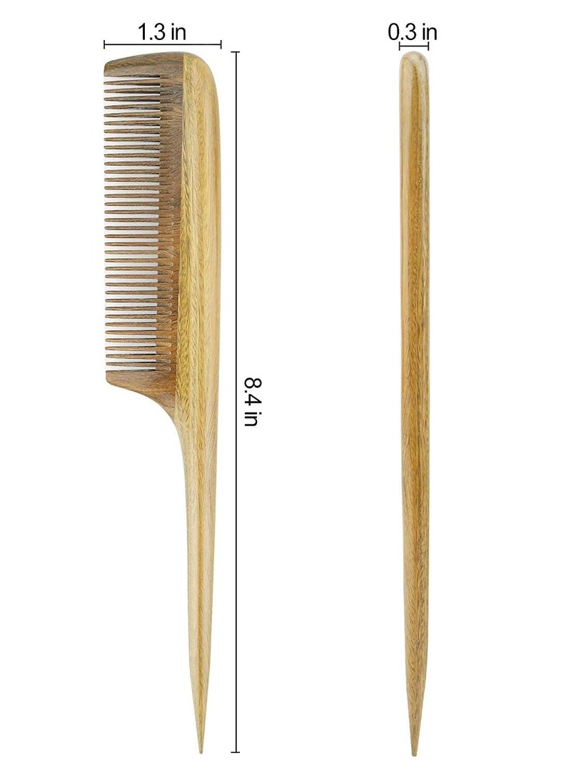 ORiTi Handmade 100% Natural Green Sandalwood Hair Combs - Anti-Static Sandalwood Scent Natural Hair Detangler Wooden Comb - Image 3
