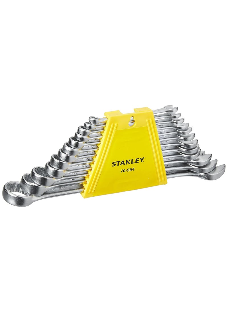 Stanley STANLEY 70964E 12Piece Chrome Vanadium Steel Combination Spanner Set with MaxiDrive System Anti  - Image 3