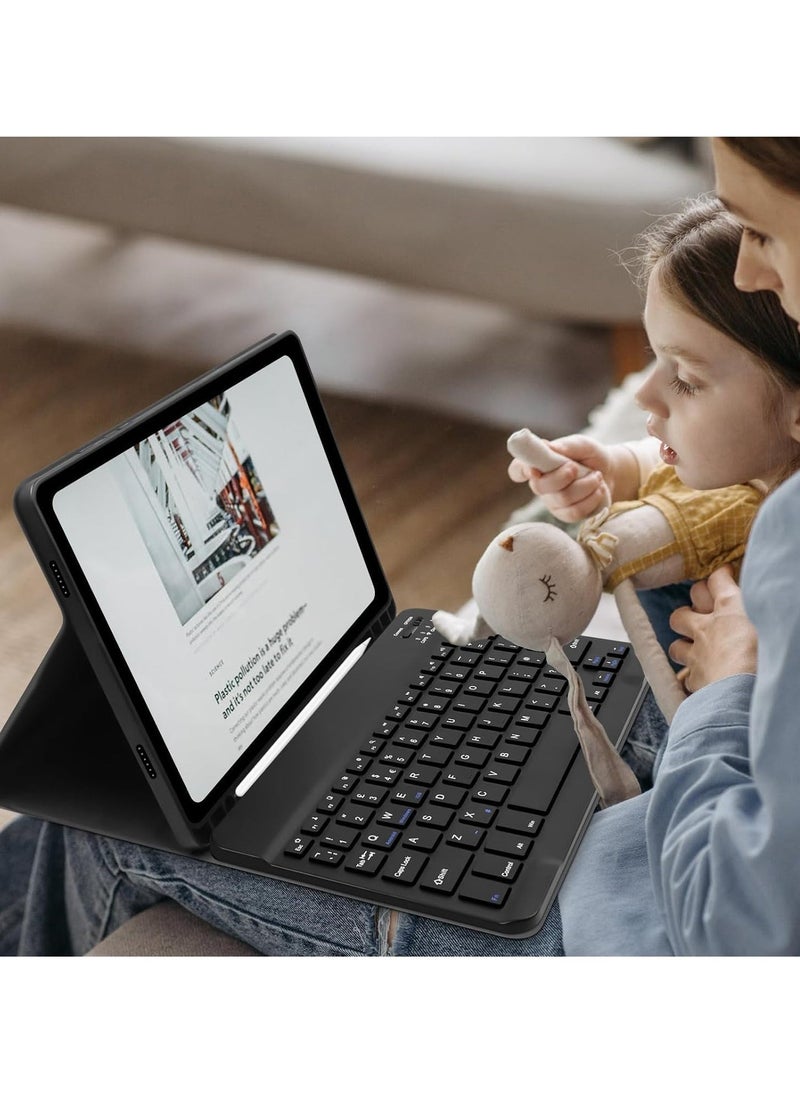 JAJEEK iPad 6th Generation Case with Keyboard – Keyboard Case for iPad 6th Gen 2018, iPad 5th Gen 2017, iPad Pro 9.7, iPad Air 2, iPad Air 1 – Protective Cover with Detachable Wireless Keyboard, Black - Image 2