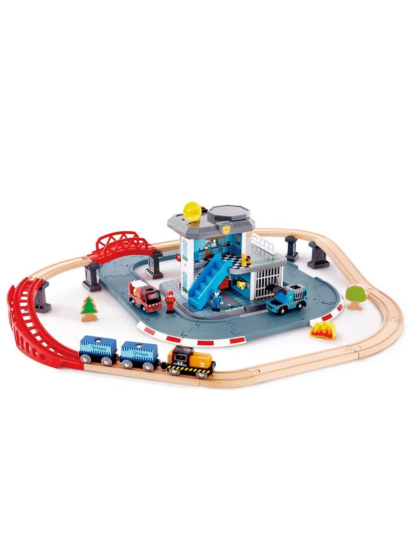 هيب مجموعة ألعاب HQ للسكك الحديدية لخدمات الطوارئ من هيب - 41 قطعة - Image 1