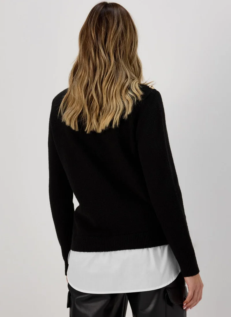 Matalan Black Military 2 in 1 Jumper
