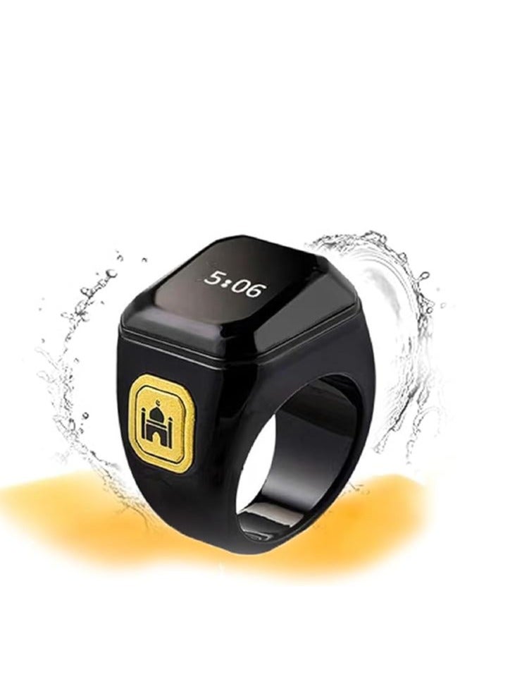 خاتم لينجي الذكي، صلاة المسلمين، تذكير بأوقات الصلاة، شاشة OLED، عداد تسبيح، خاتم ذكي، تقنية قابلة للارتداء، مقاوم للماء (18 مم) - Image 3