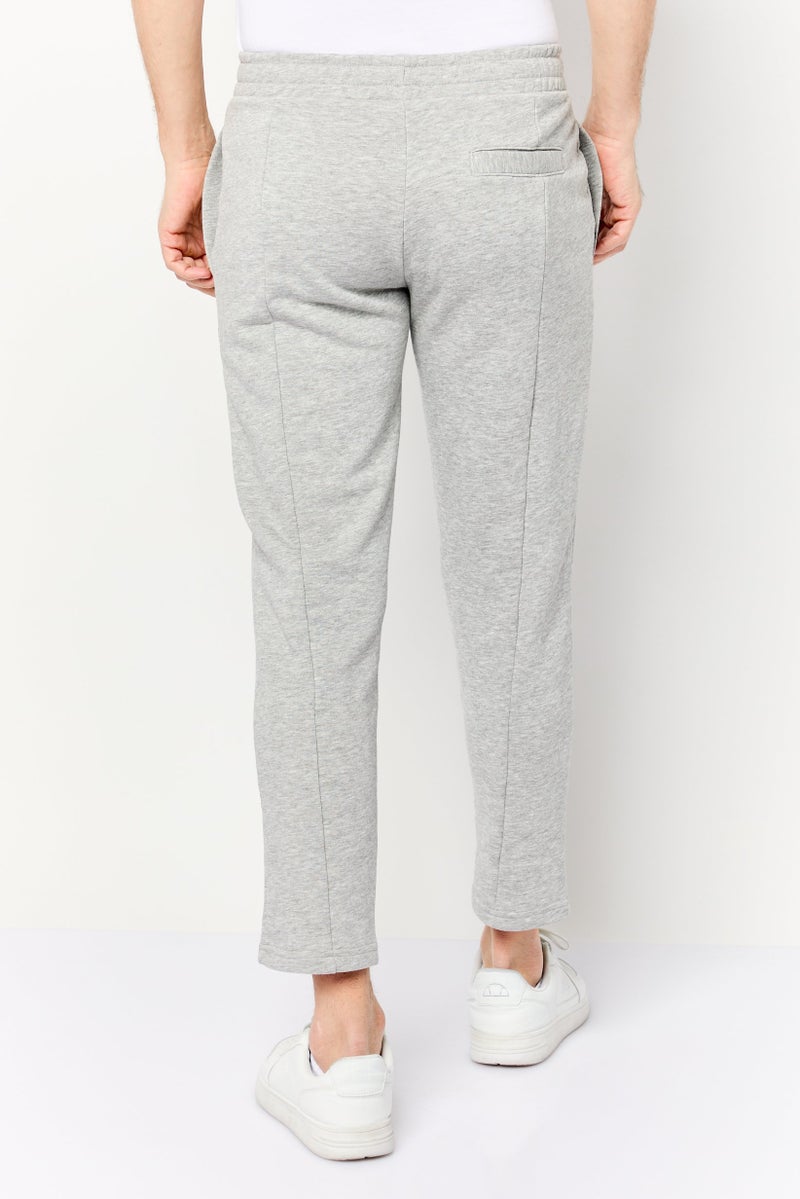 Celio Men Regular Fit Solid Jogger Pants, Grey  - Image 4