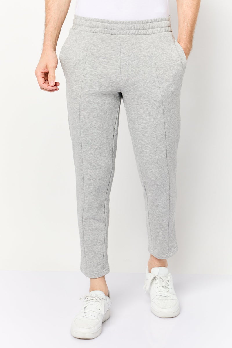 Celio Men Regular Fit Solid Jogger Pants, Grey  - Image 1