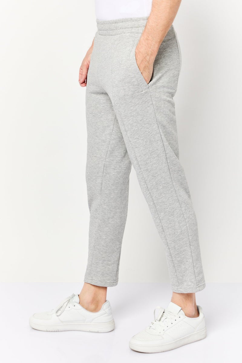 Celio Men Regular Fit Solid Jogger Pants, Grey  - Image 3