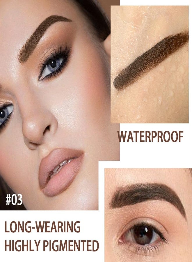 BINGBRUSH ماسكارا لتكثيف الحواجب ملونة مع فرشتي حواجب، تشكيل سريع للحواجب، مقاومة للماء، مقاومة للنقل، مجموعة تلوين الحواجب - خالية من القسوة - بني فاتح متوسط (عبوتان) (02# بني محمر و03# رمادي) - Image 3