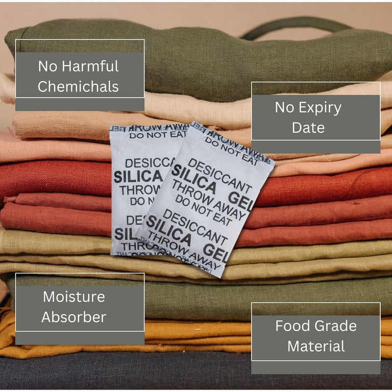 Elysian Silica Gel Pouch 200 gram Pouch WhiteDesiccantMoisture Absorbent 200Gram X 4Pcs aprox 800 Gram Moisture Absorber for Room Wardrobe Camera and Lenses to Avoid Moisture and Fungus - Image 5