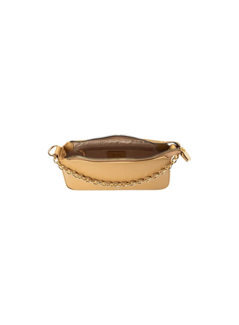 Bata Zip Closure Shoulder Bag with Pouch and Detachable Crossbody Strap