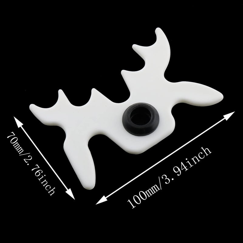 ZZHXSM Billiard Bridge Head White Plastic Moosehead Bridge Head Billiards Cue Rack Bridge Head Non-Slip Billiards Snooker Pool Cue Rest Bridge Head Holder - Image 3
