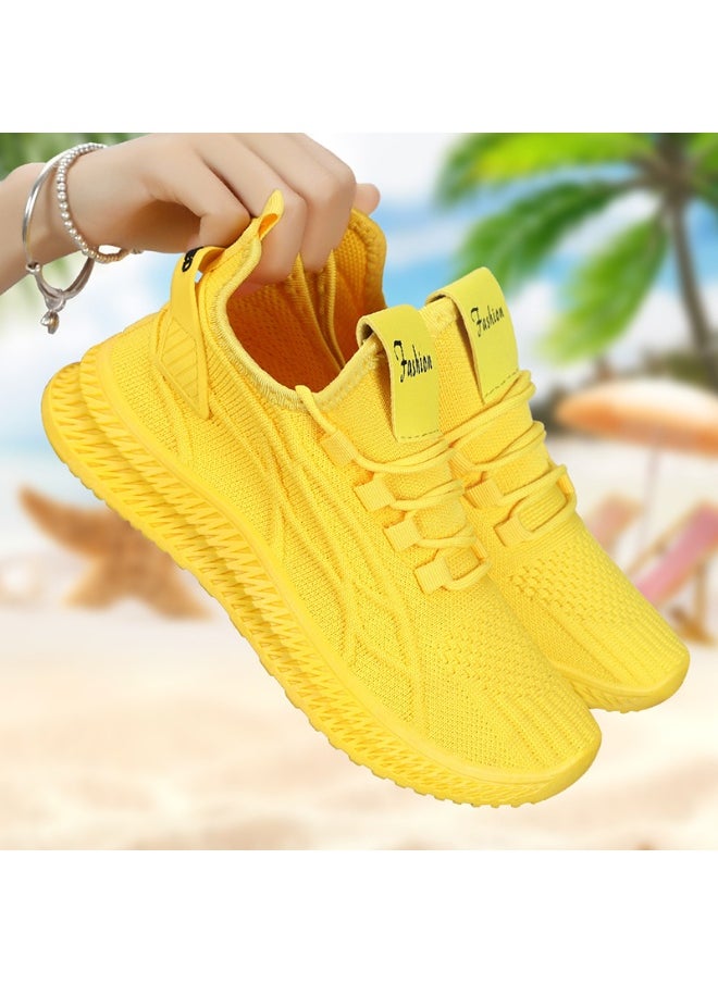 Generic Spring Mesh Casual Shoes Breathable Sport Shoes Women Flat Sneakers Tennis Comfortable Lightweight Running Shoes  - Image 1