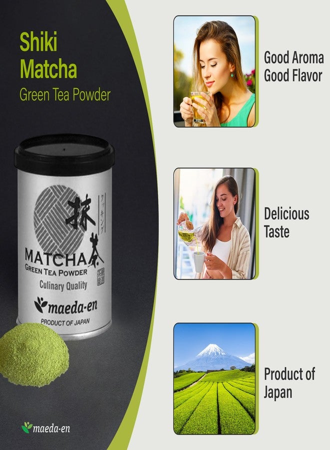 MAEDA-EN Shiki Matcha Green Tea Powder 28g Japanese Origin 100% for Latte Smoothies and Baking 05448 1pk - Image 4