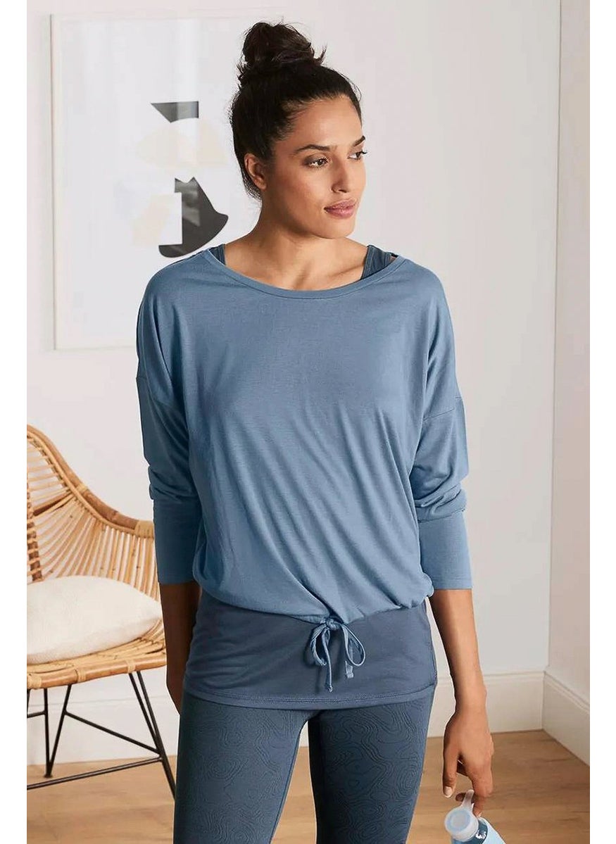 Tchibo Women Sportswear Fit Solid Training Top, Navy  - Image 1