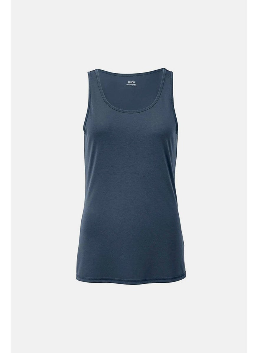Tchibo Women Sportswear Fit Solid Training Top, Navy  - Image 2