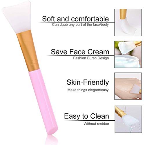 Getmecraft 2 PCS Silicone Face Mask Brush,Mask Beauty Tool Soft Silicone Facial Mud Mask Applicator Brush Hairless Body Lotion And Body Butter Applicator Tools - Image 3
