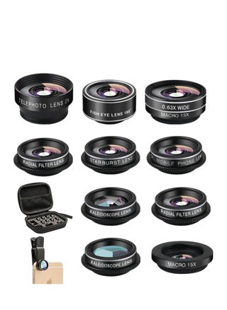 Mocalaca phone camera lens 11 lenses phone lens kit clip on fisheye macro wide angle lens attachment with travel case for iPhone 14 13 12 11 Xs X pro max samsung android smartphone - pzsku/ZCCBC77182C96AC77CAD9Z/45/_/1707810478/93bad97e-4e46-4022-b0e3-ff089afbce68