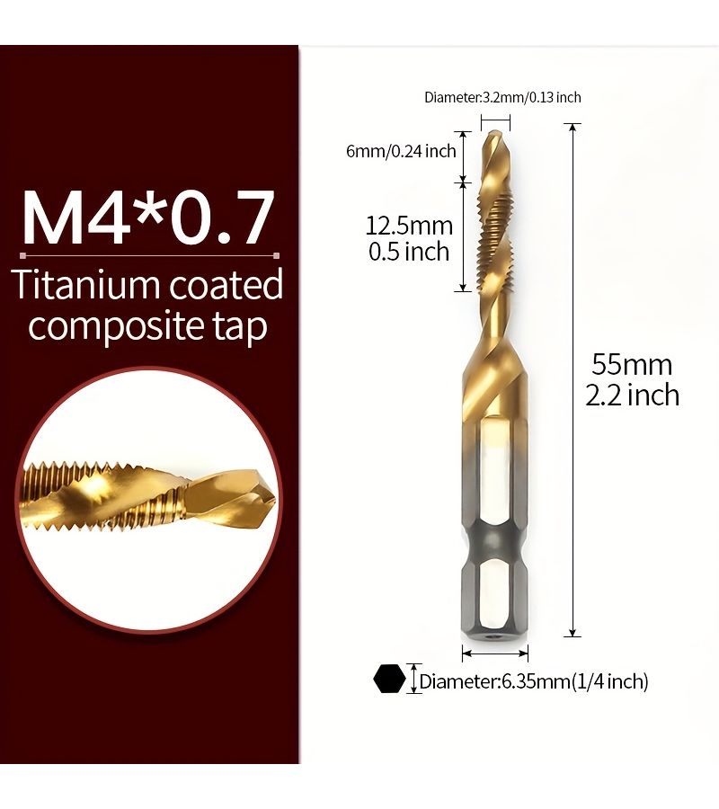 مثقاب مركب M4x0.7 3 في 1 للحفر والتنصت والتخويش - Image 5