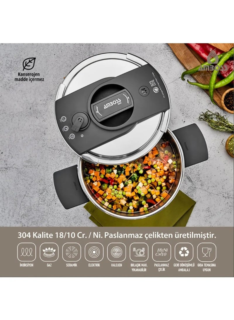 AMBOSS ENIO 12LT STAINLESS STEEL PRESSURE COOKER - Image 1