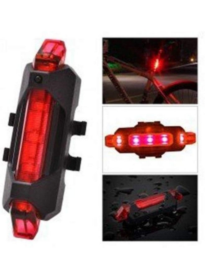 Lista Bicycle LED Head Light USB Rechargeable Light Cycling Lamp Head Light Tail Light (red) - Image 5