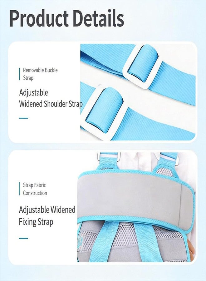 lefeke Arm Sling Shoulder Immobilizer with Chest Strap (Fits Right & left Arm), Breathable Medical Sling for Shoulder Injury for Child (Gray) - Image 3