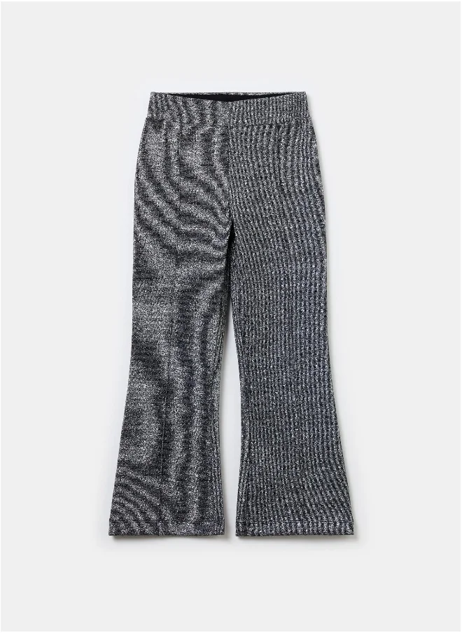 او في اس Stretch flare-fit treggings with lurex