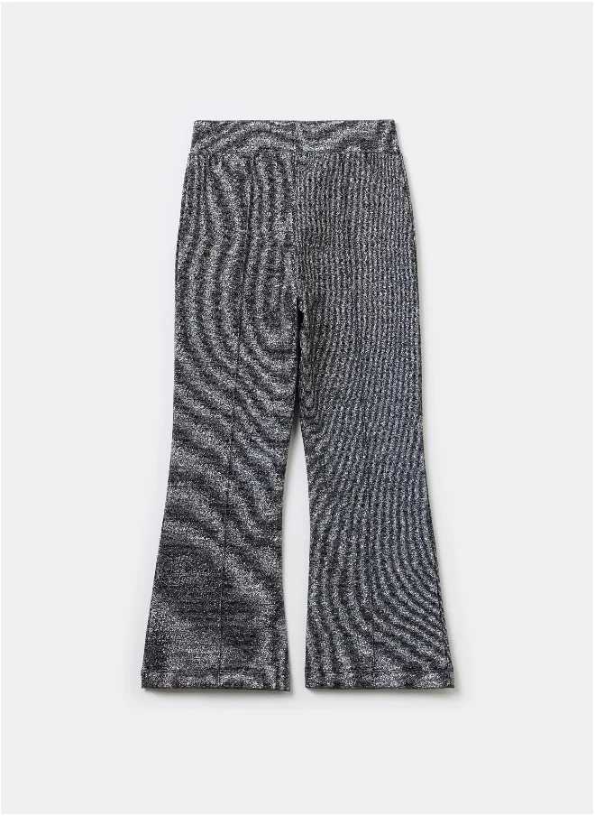 او في اس Stretch flare-fit treggings with lurex