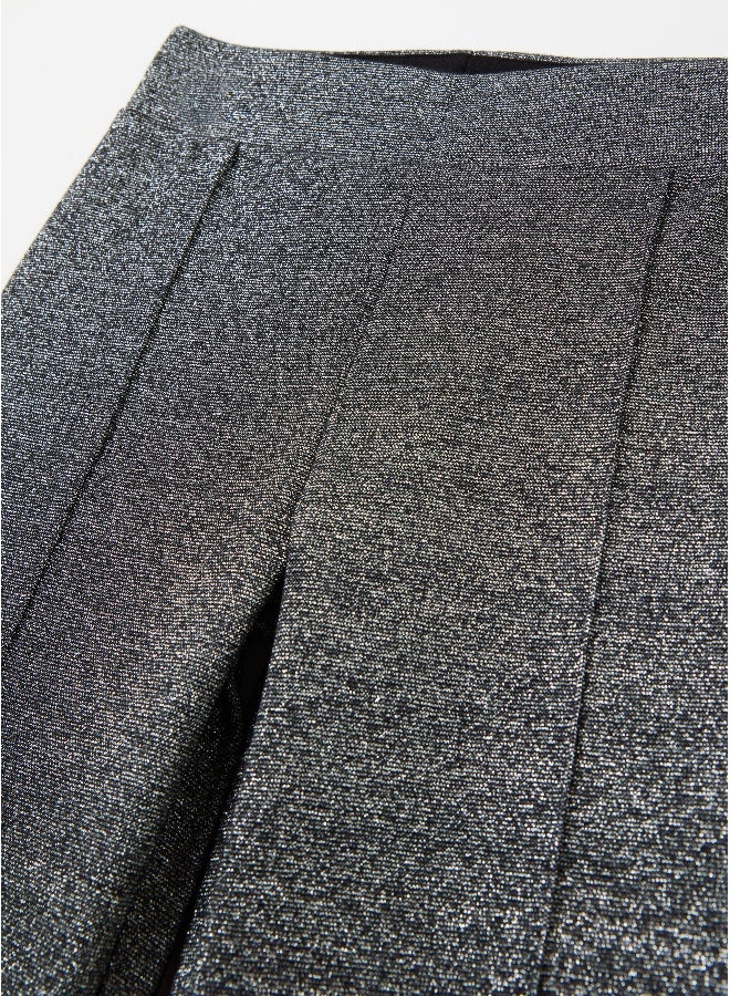 او في اس Stretch flare-fit treggings with lurex - Image 3