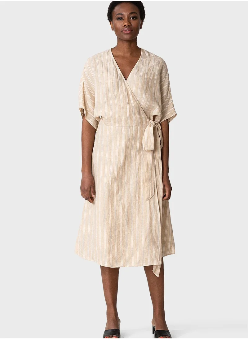 INDISKA Striped Wrap Dress